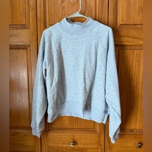 Gray Mockneck Crewneck Sweatshirt